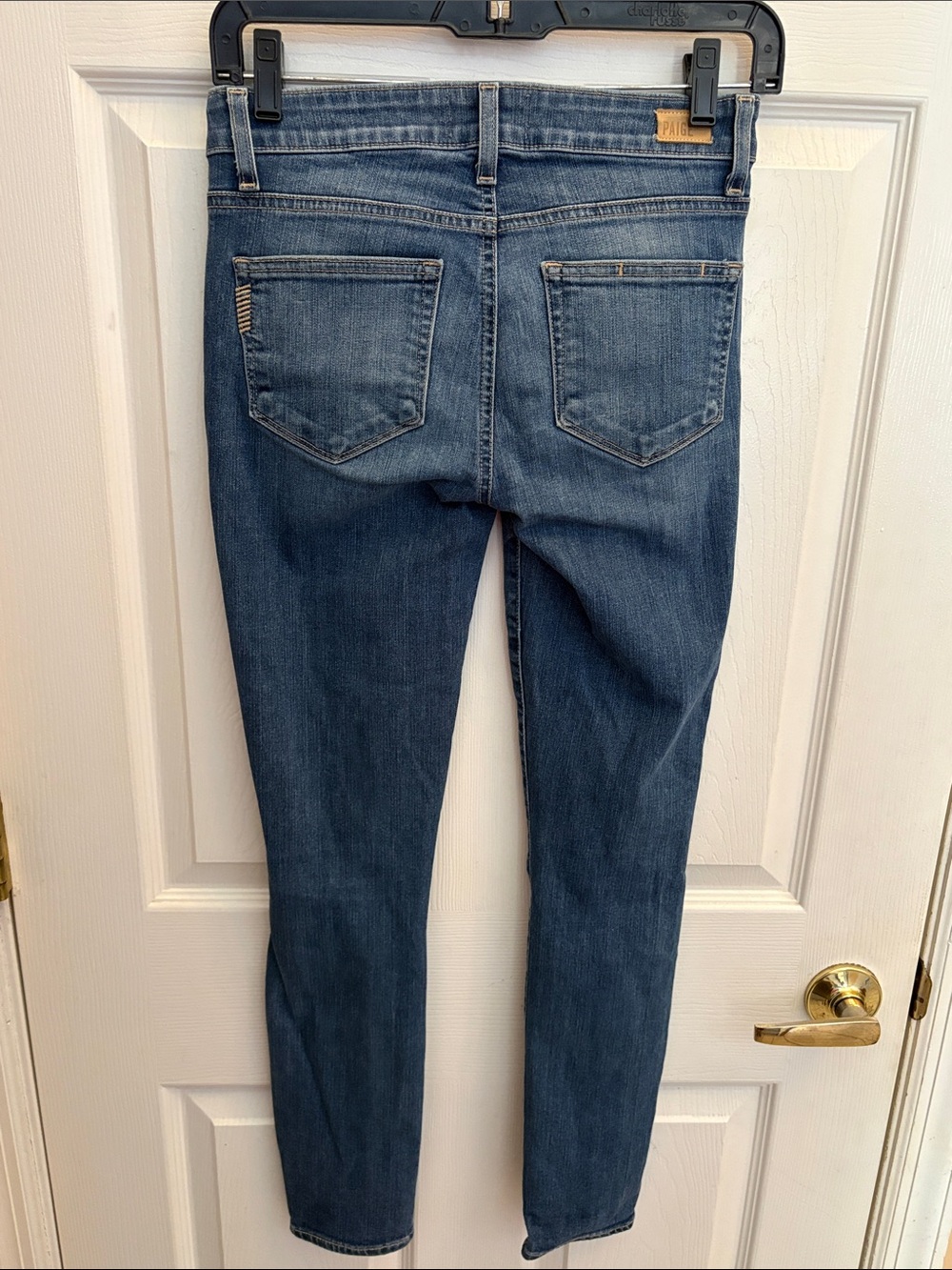 PAIGE verdugo ankle Blue Skinny Jeans with Knee Distressing size 26- cute! - Picture 7 of 7